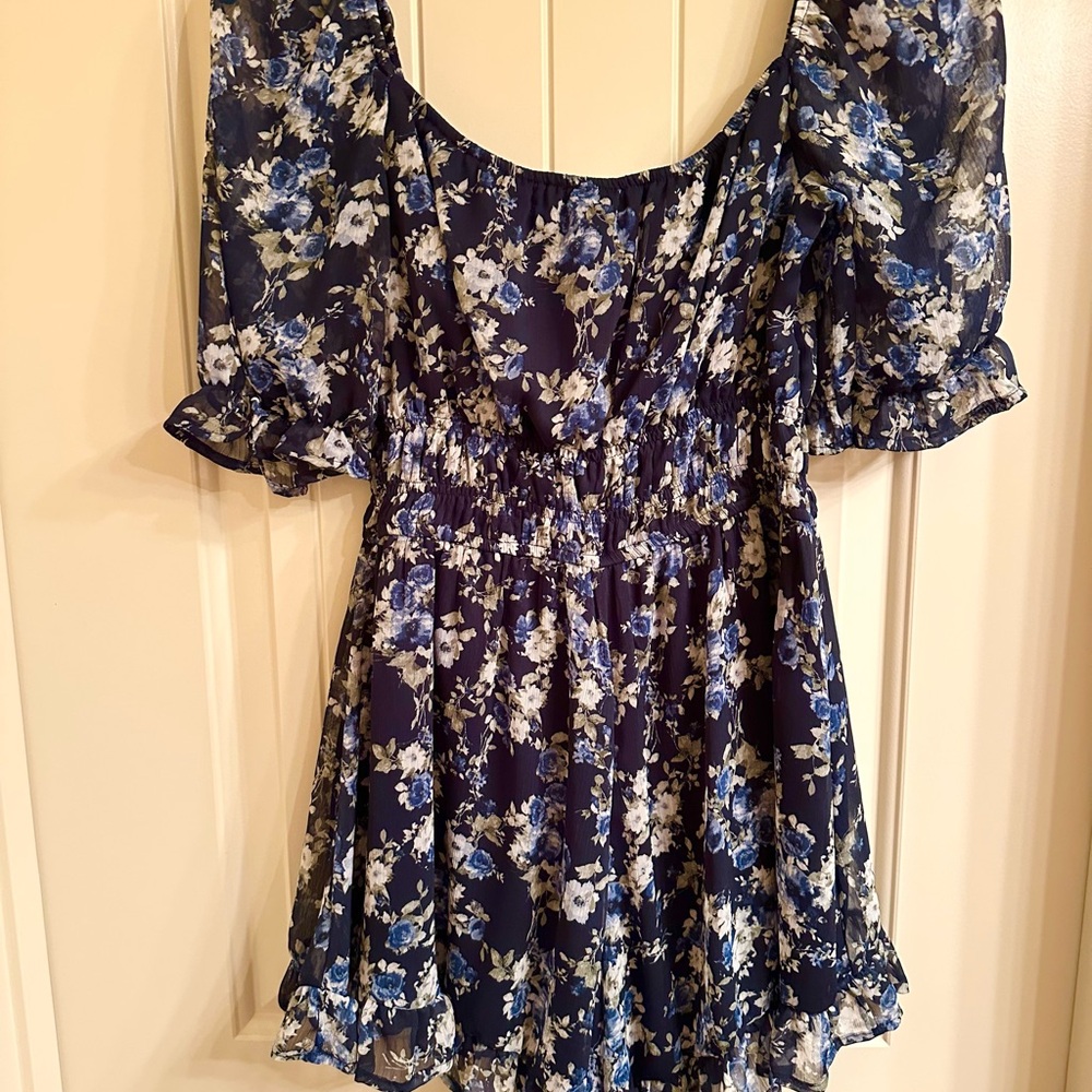 Altar'd State Navy Floral Romper